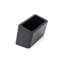 Embout rectangulaire incliné enveloppant noir pour pied de chaise